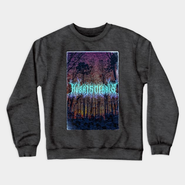 Hubris Debris Sunset Forest Crewneck Sweatshirt by Hubris Debris